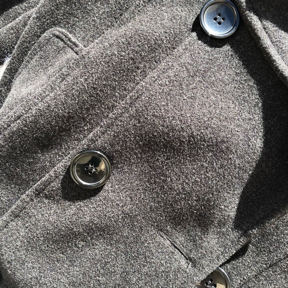 Short charcoal gray pea coat by Ashley - Picture 4 of 6